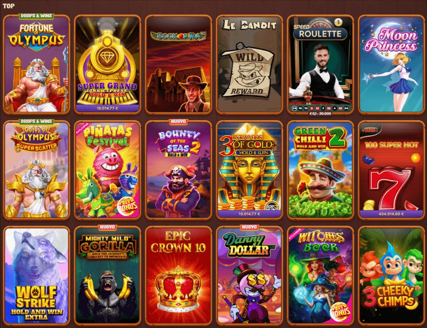 Roostino Casino: giochi e provider disponibili